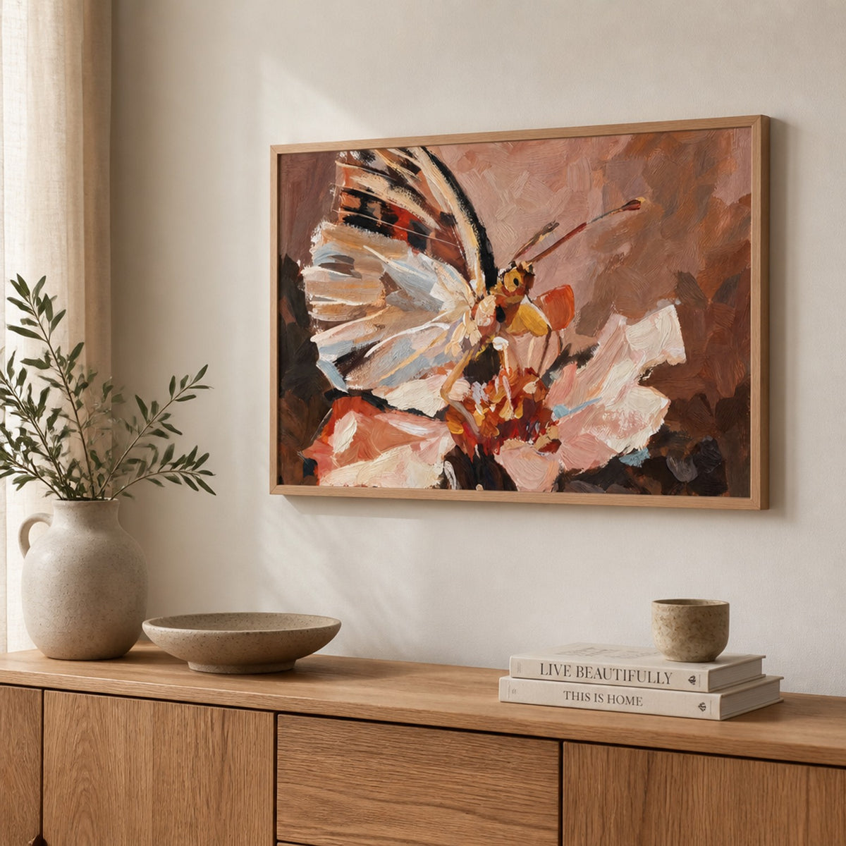 Butterfly in Terracotta Light