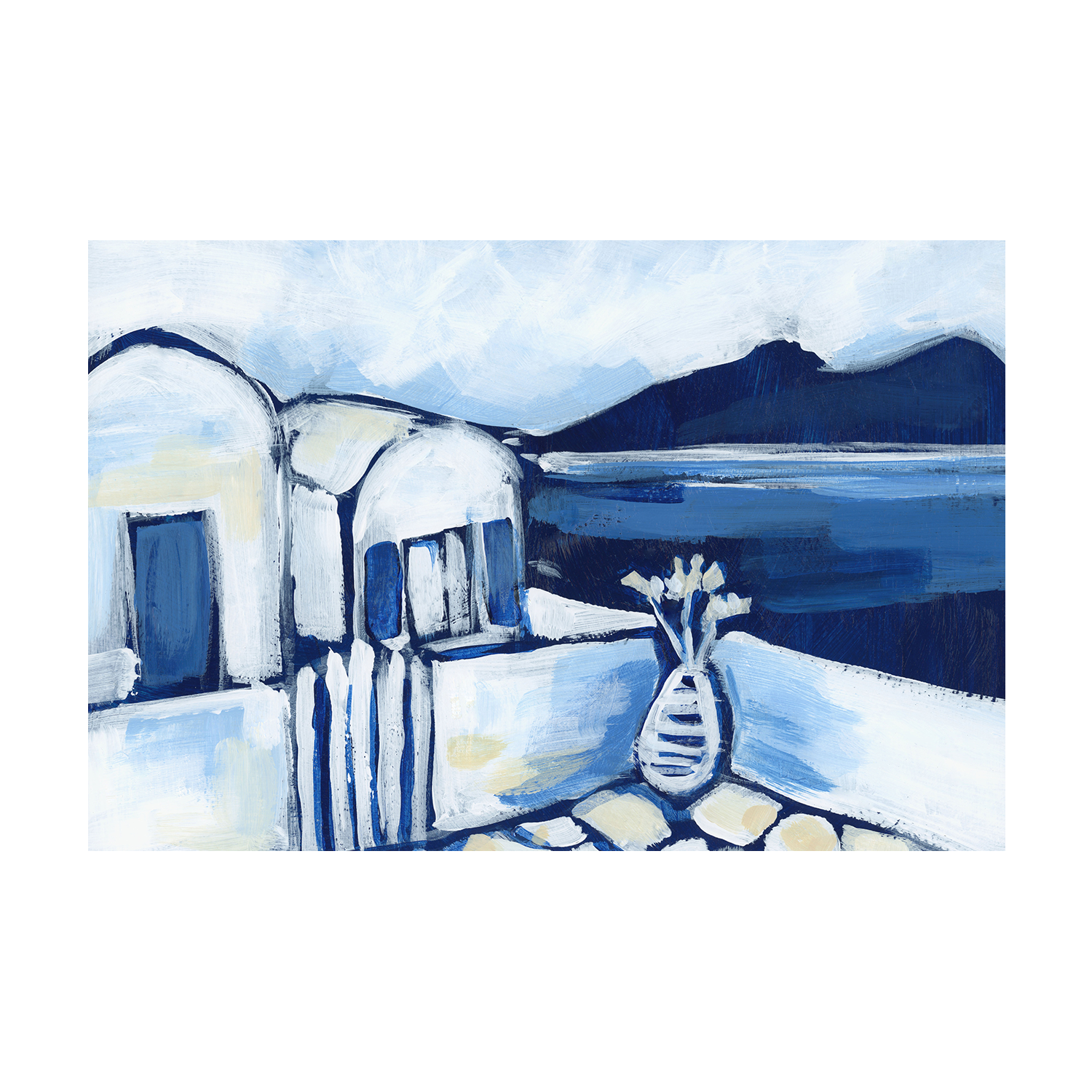 Santorini Views , Style A, By Emily Wood