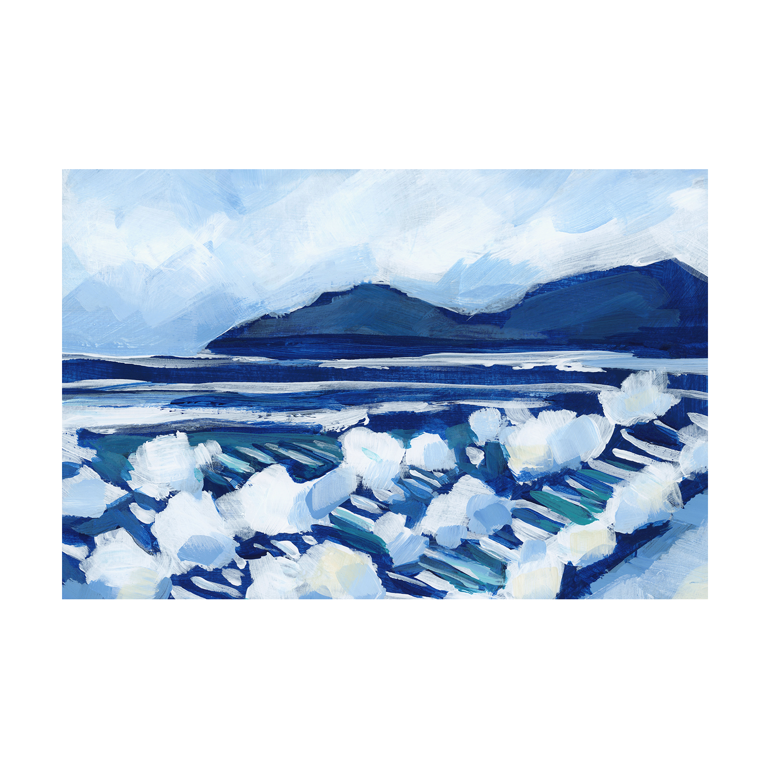Grecian Tides Landscape , Style B, By Emily Wood