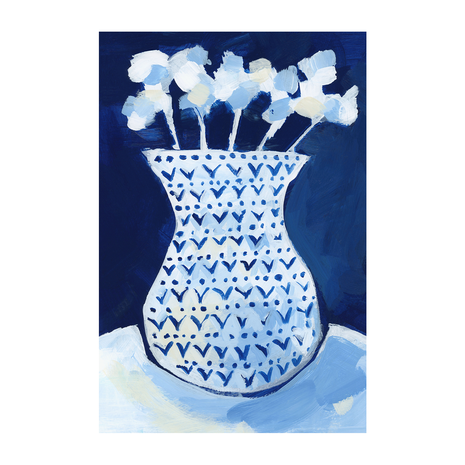 Blue & White Florals , Style C, By Emily Wood