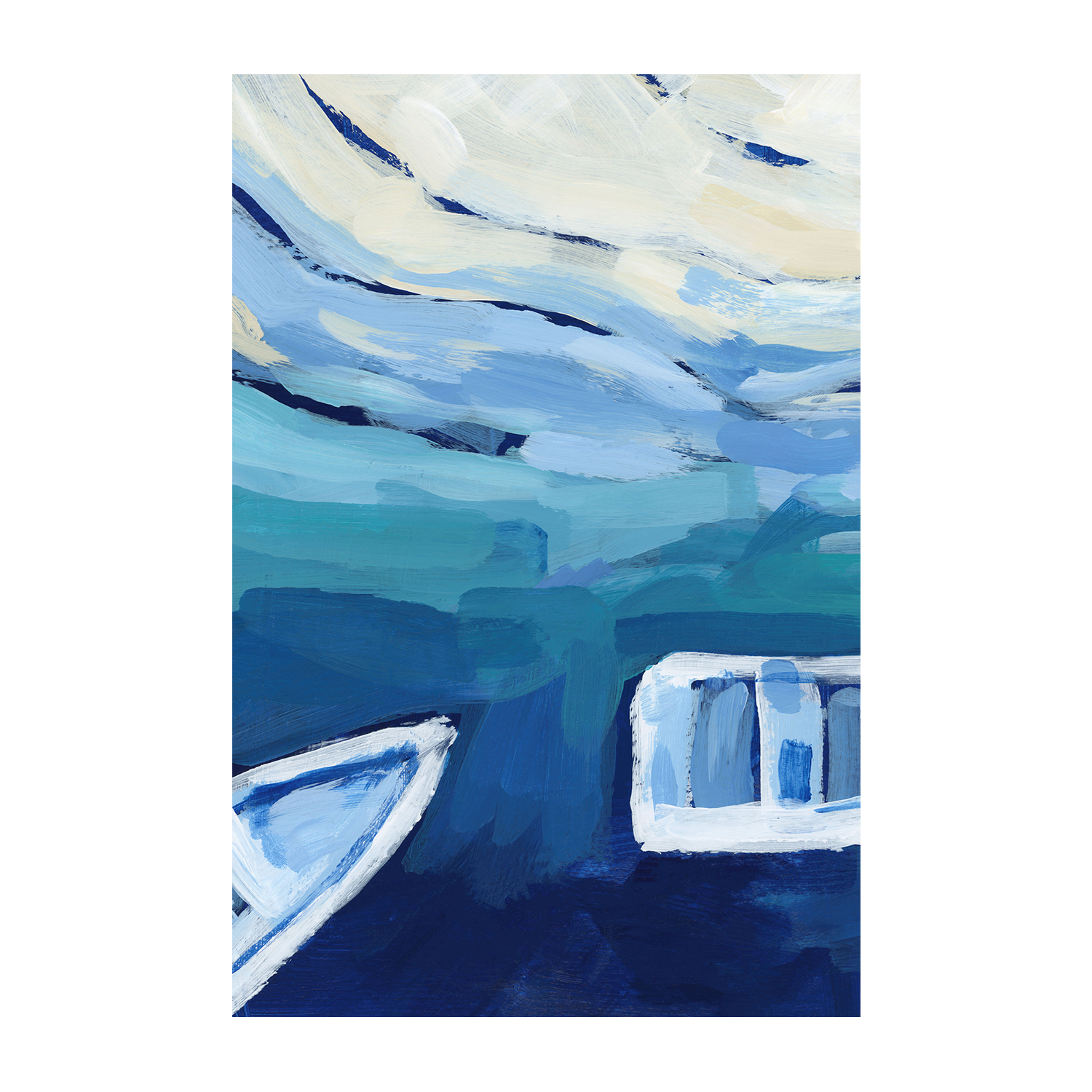 Mediterranean Sailboat , Style A, By Emily Wood