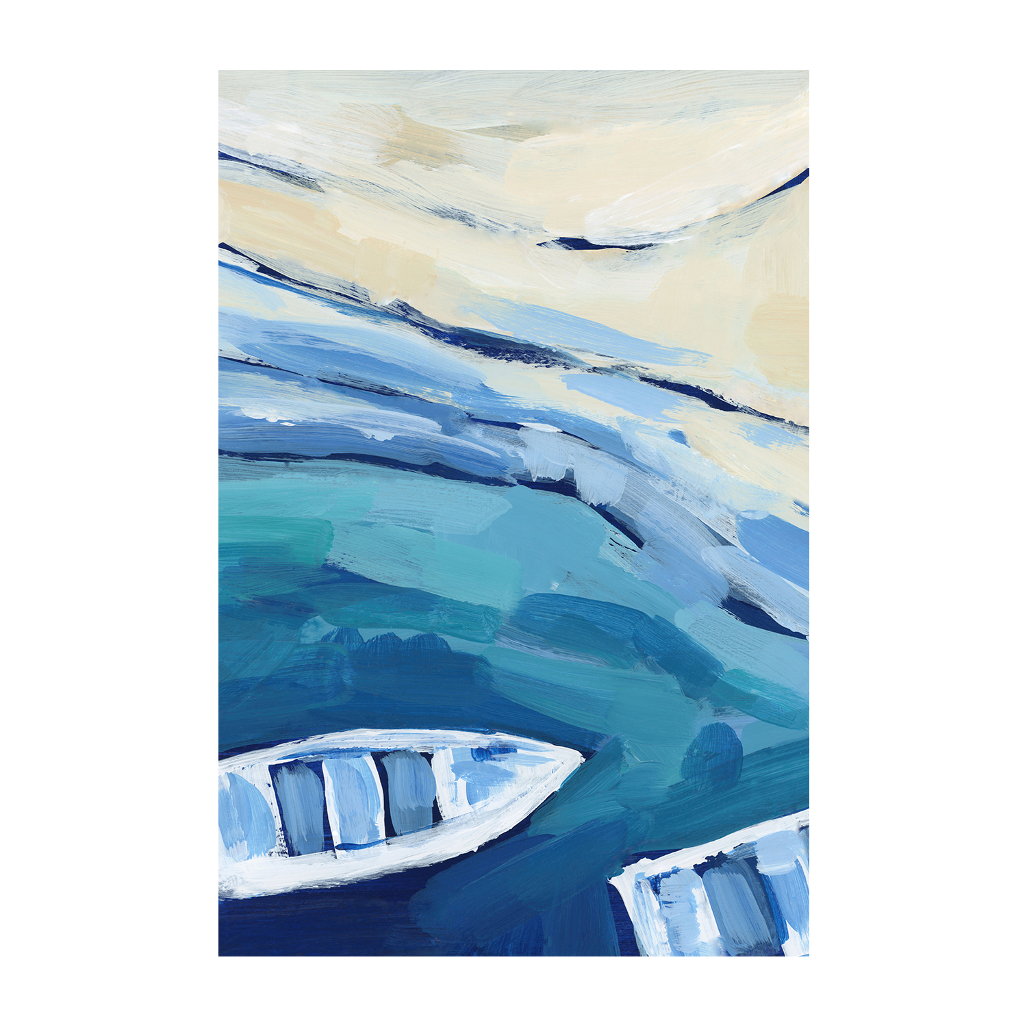 Mediterranean Sailboat , Style C, By Emily Wood