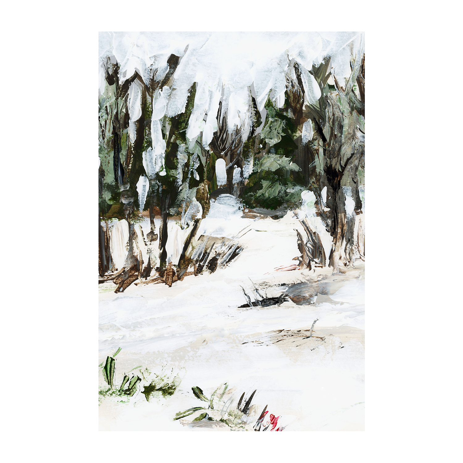 Snowy Trails, Style B, By Emily Wood