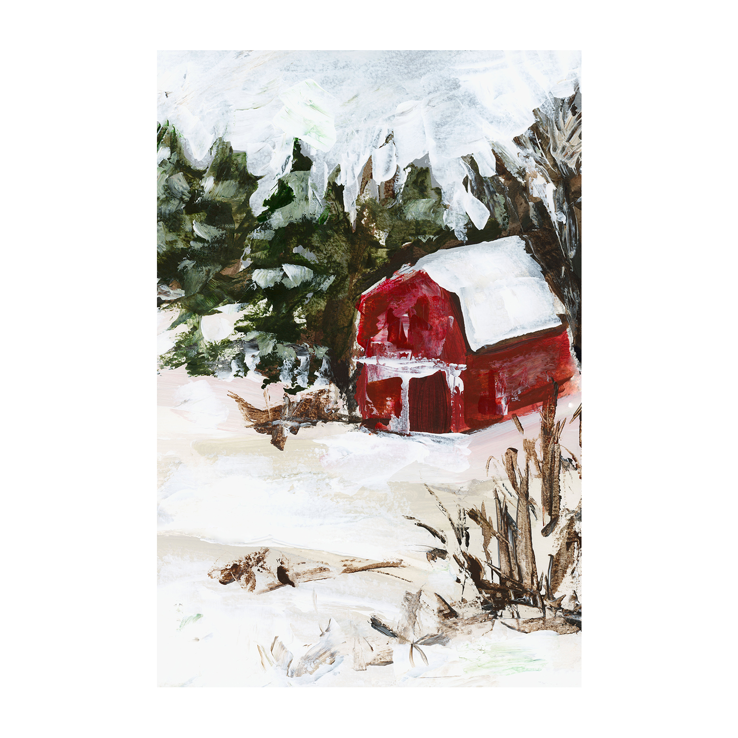 Snowy Trails, Style C, By Emily Wood
