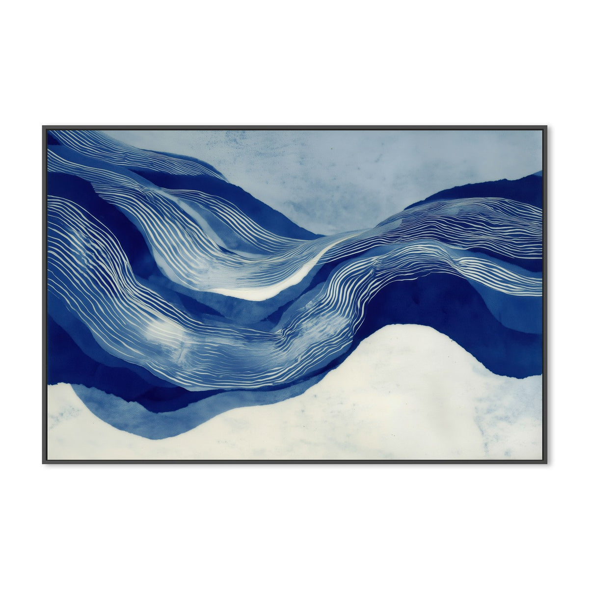 Indigo Contour Line Hills