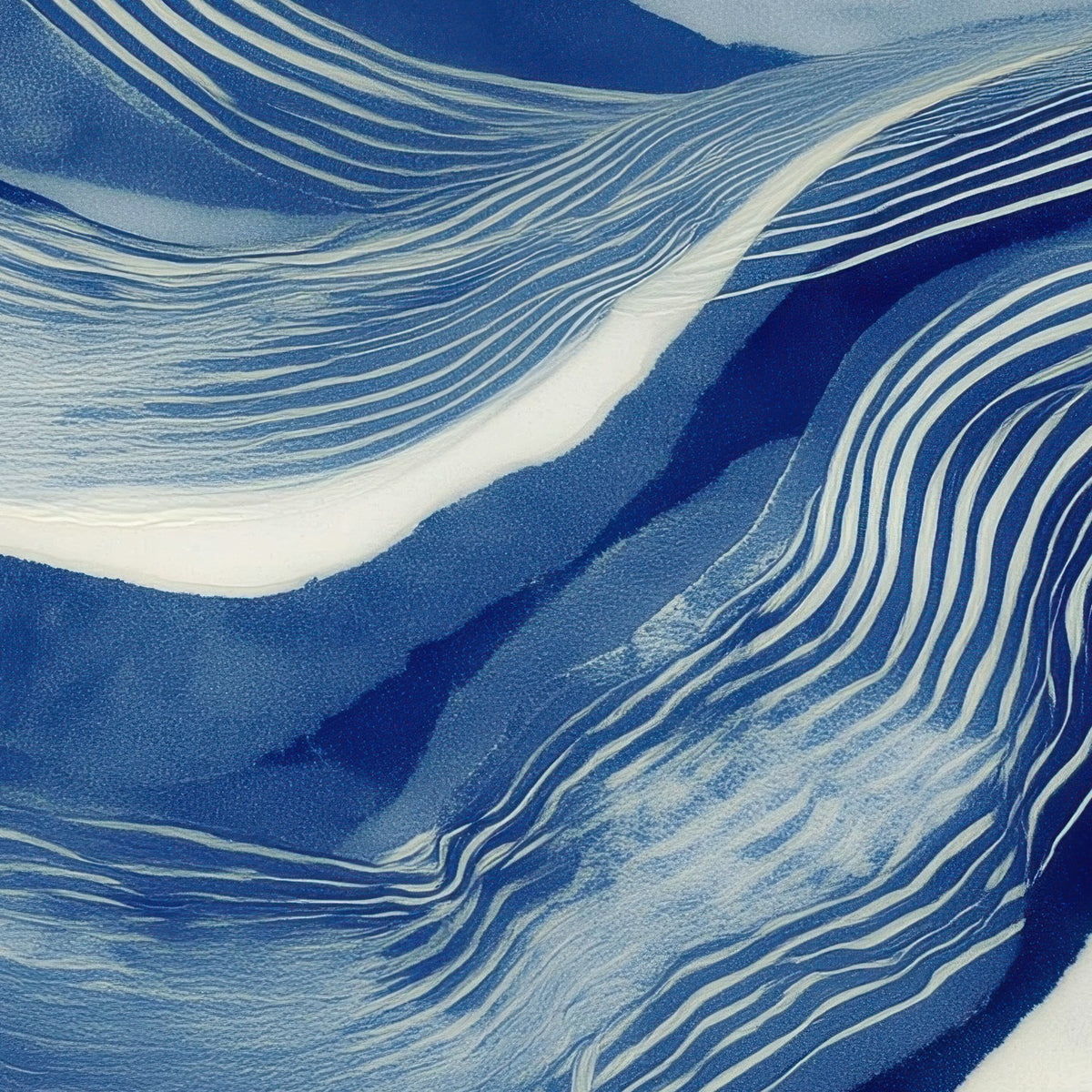 Indigo Contour Line Hills