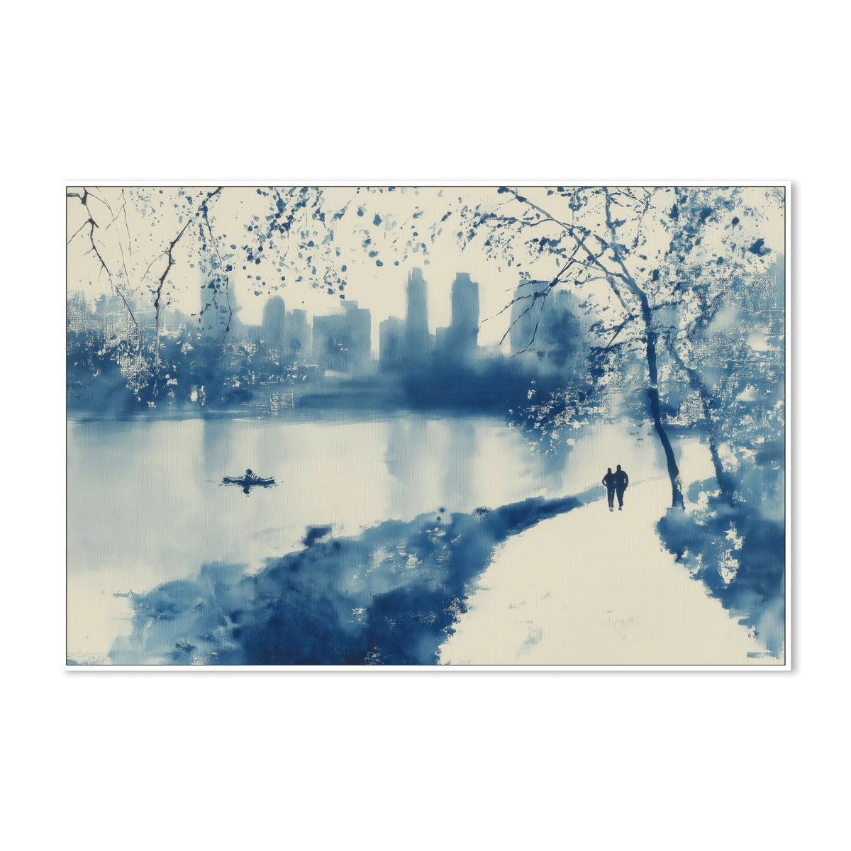 Central Park Lakeside Winter Path