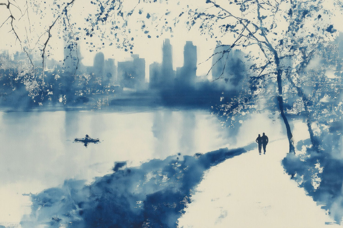 Central Park Lakeside Winter Path