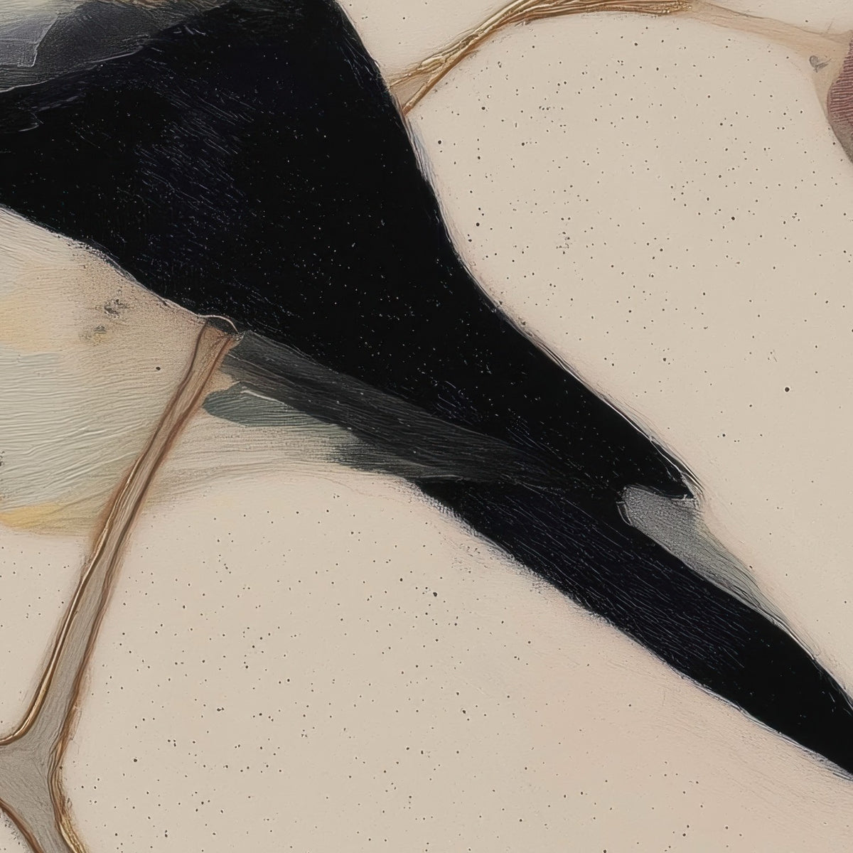 Bird with Botanical Elements