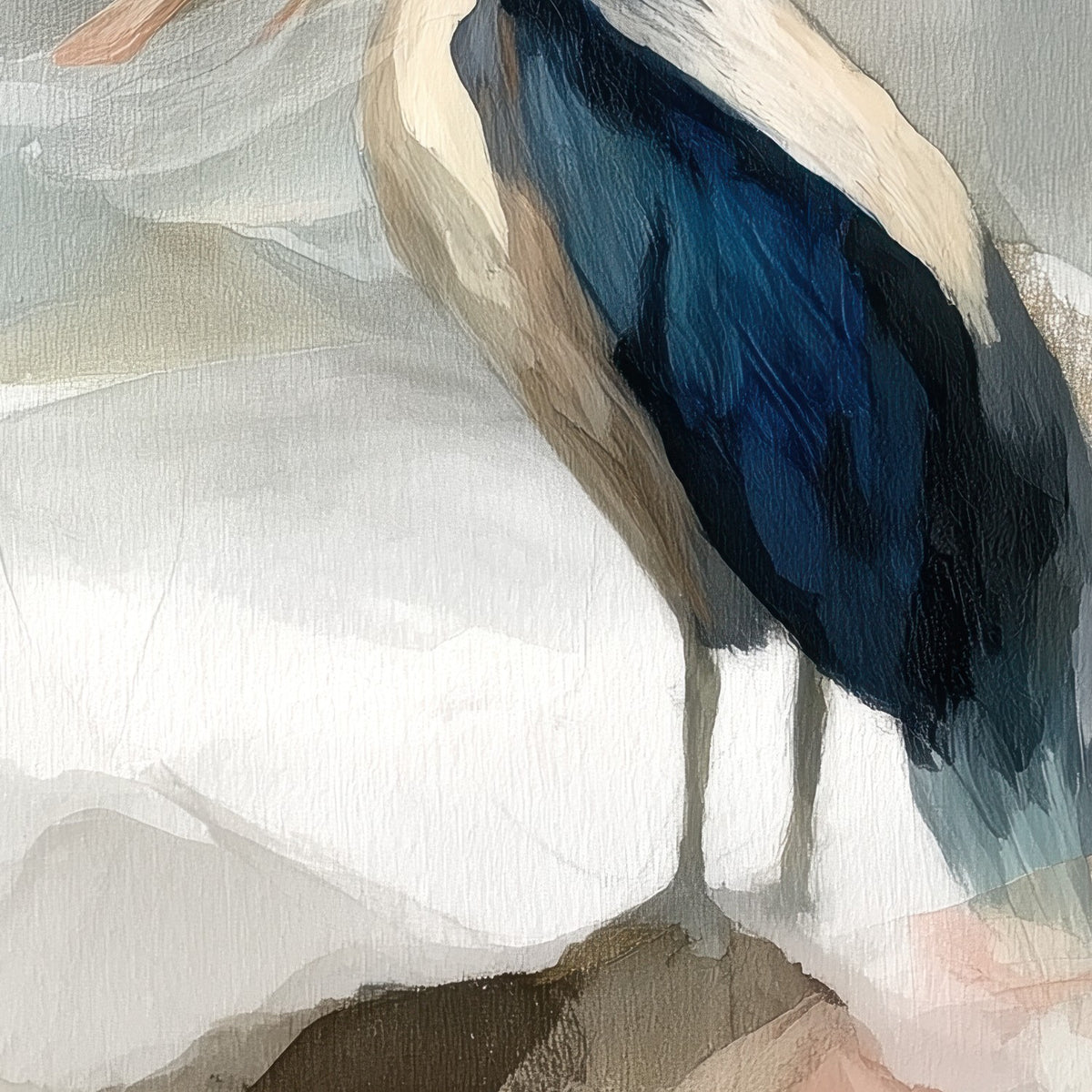 Pelican on Rocky Shore