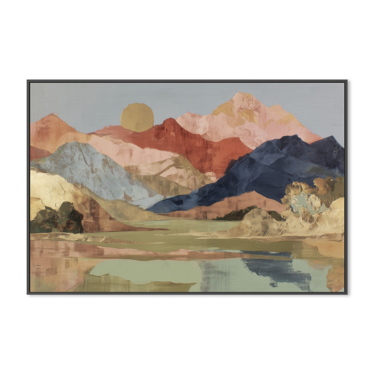 Mountain Lake Mirror Reflection