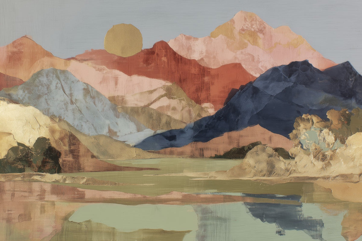 Mountain Lake Mirror Reflection