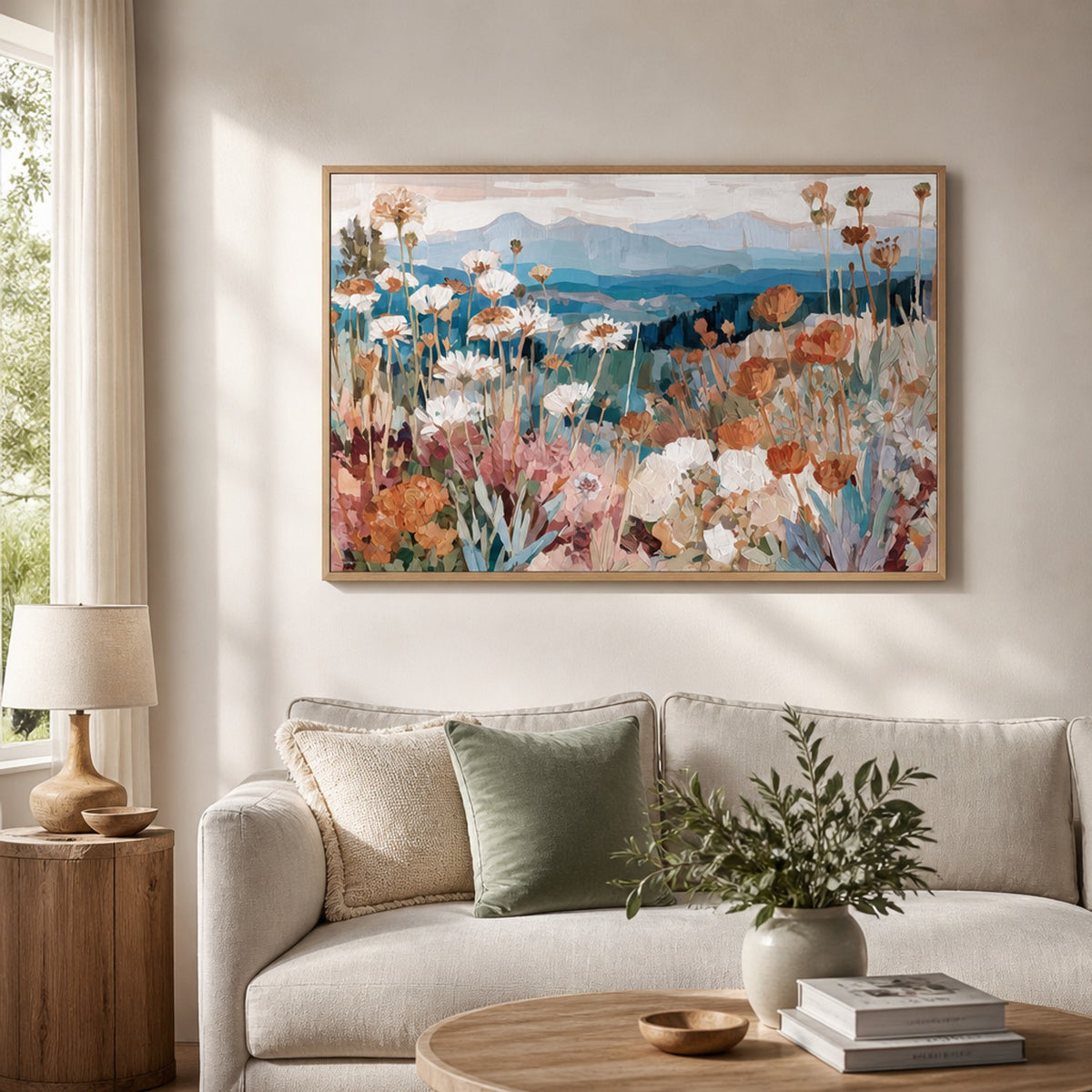 Wildflowers Overlooking Mountains