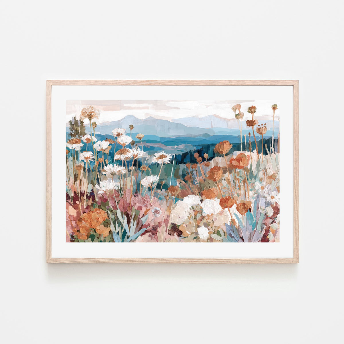 Wildflowers Overlooking Mountains