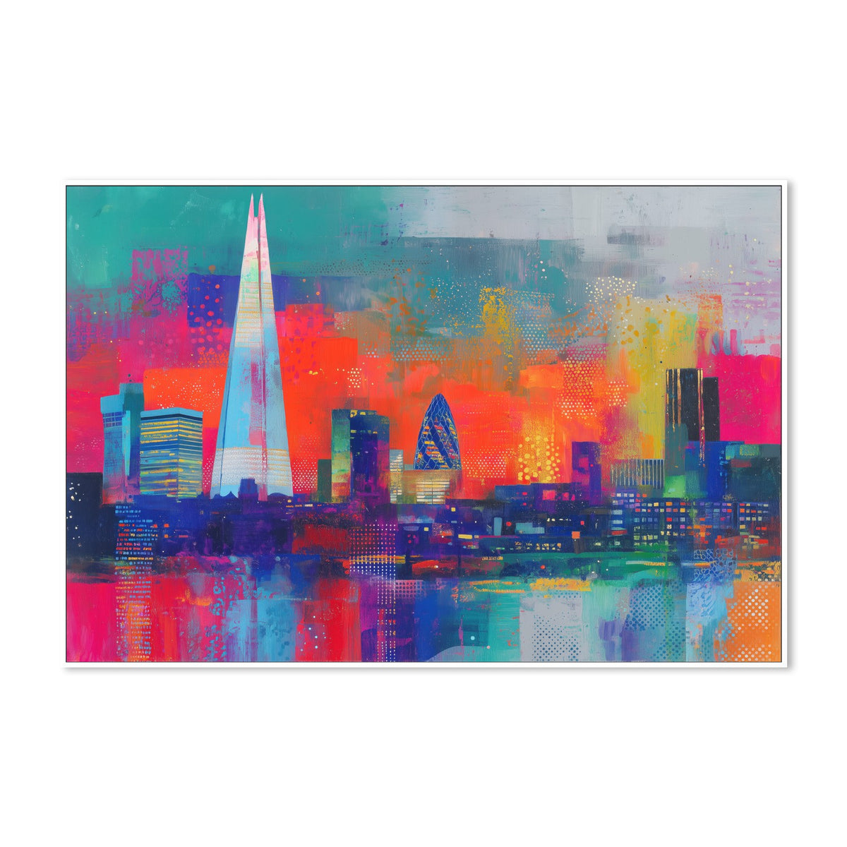 London Skyline in Neon