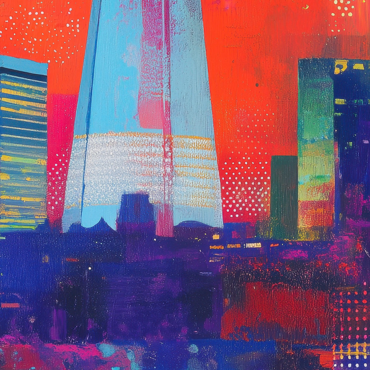 London Skyline in Neon