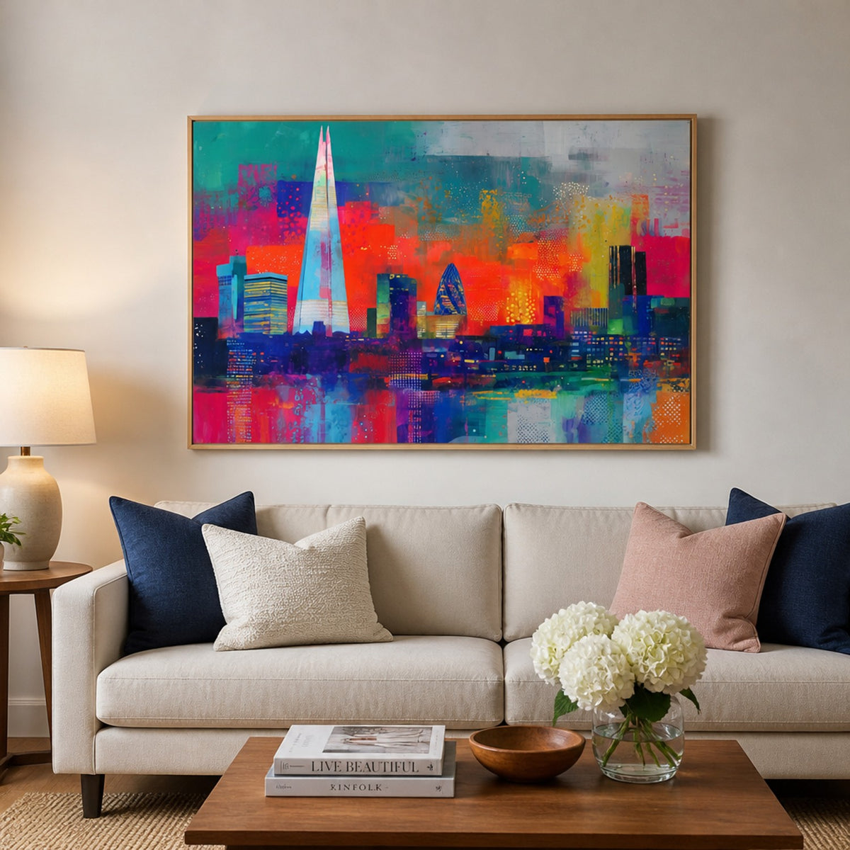 London Skyline in Neon