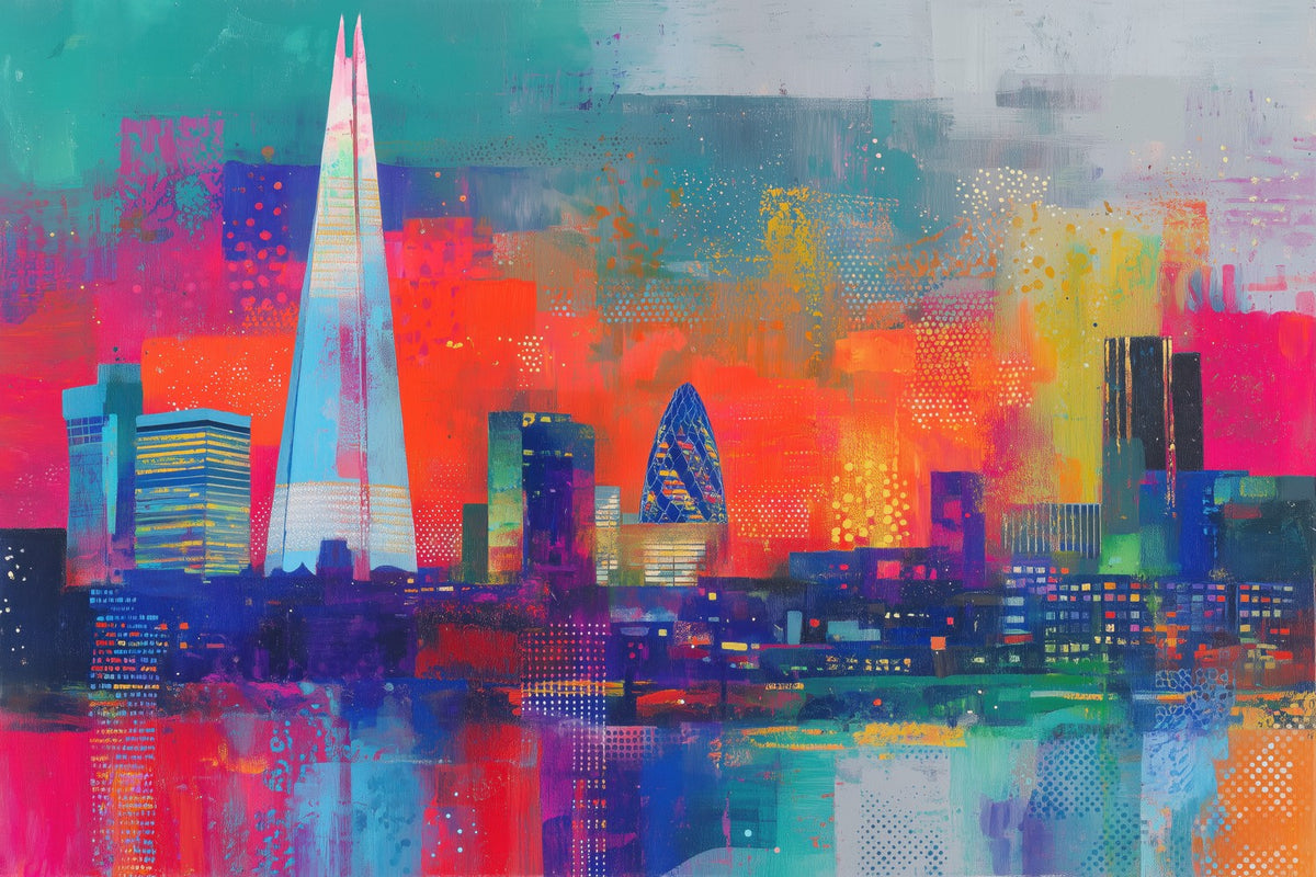 London Skyline in Neon
