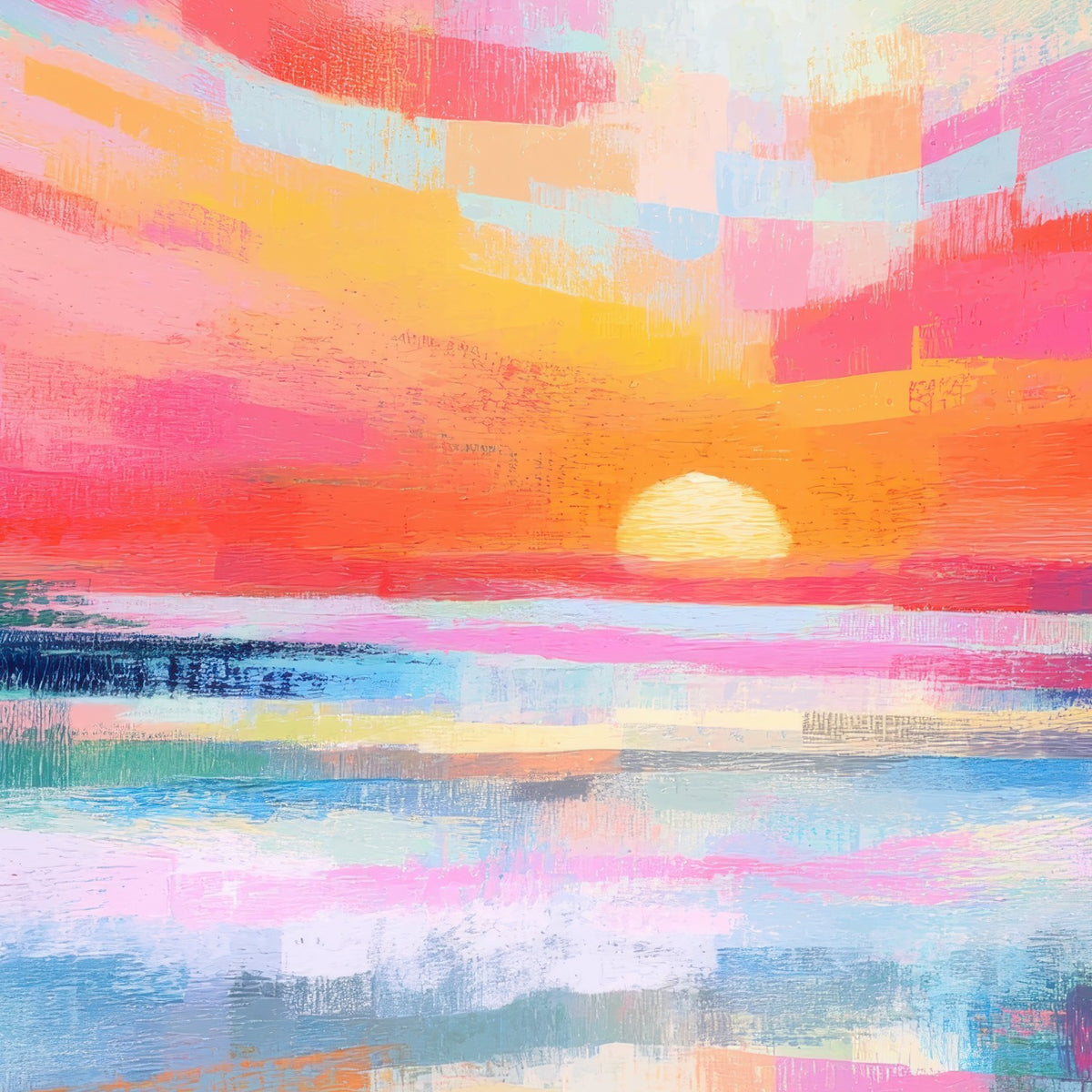 Ocean Sunset Mosaic