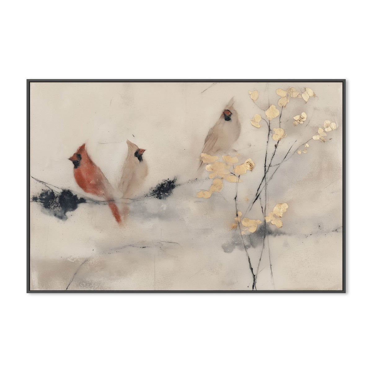Red Cardinal Pair Branches