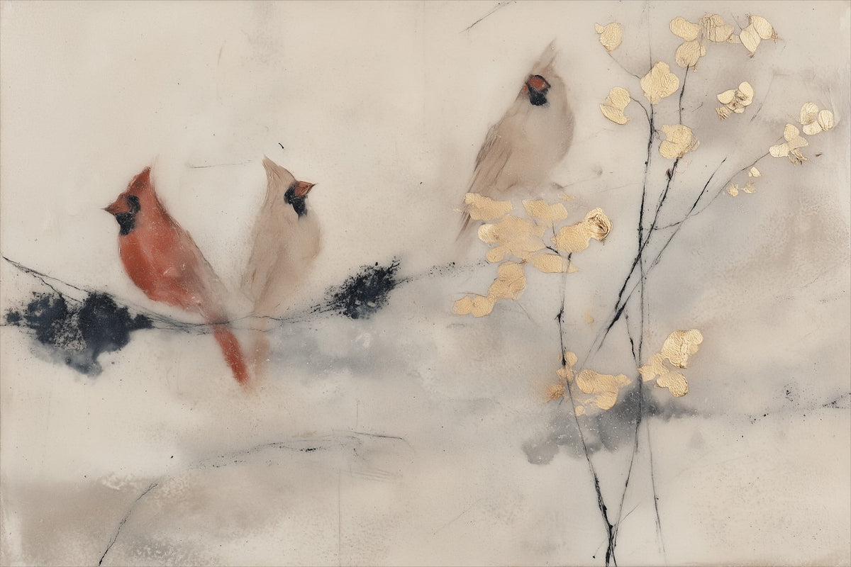 Red Cardinal Pair Branches