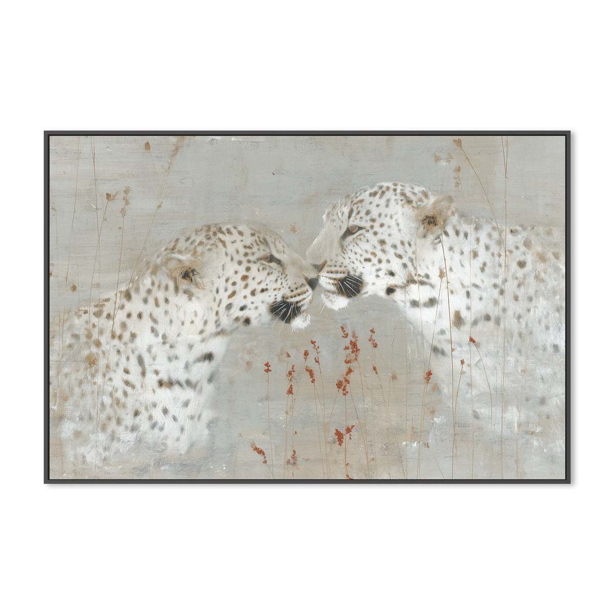 Leopard Pair Nuzzle
