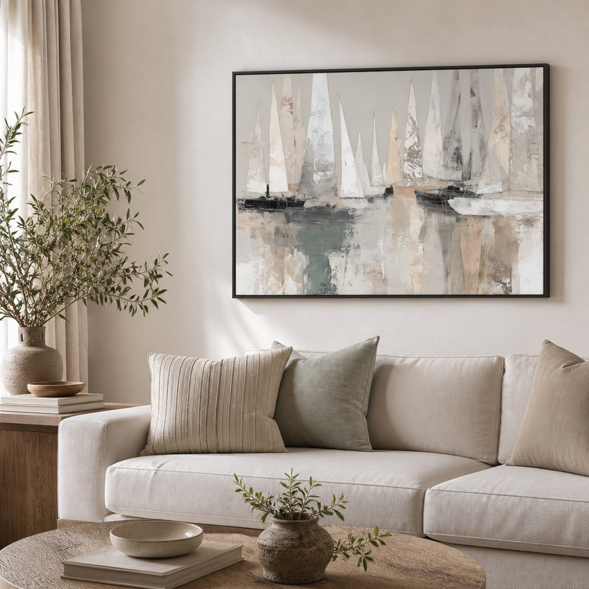 Sailboat Cluster At Bay