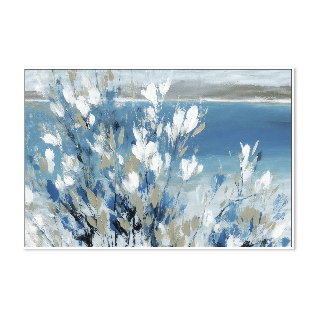 Magnolias Above Cobalt Water