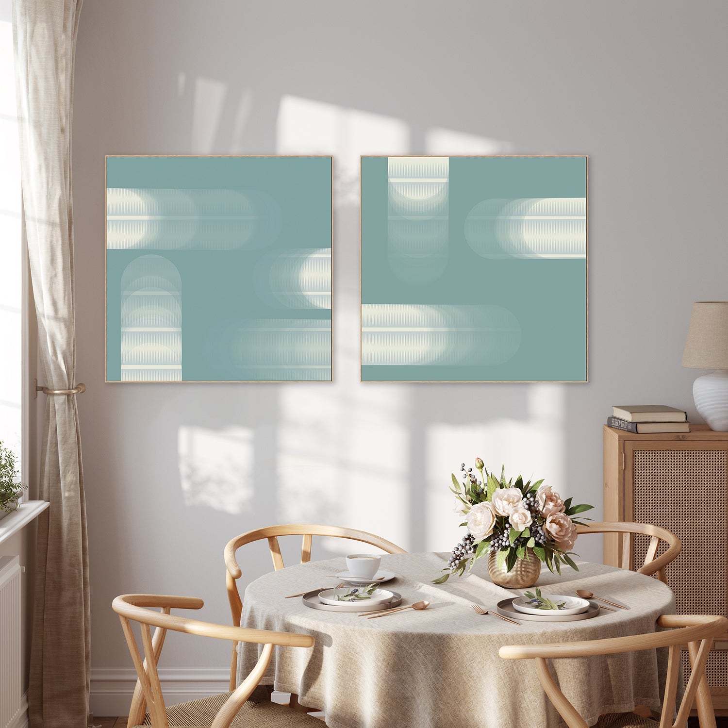 Blurred Motion, Style A & B, Set Of 2 , By JL Design
