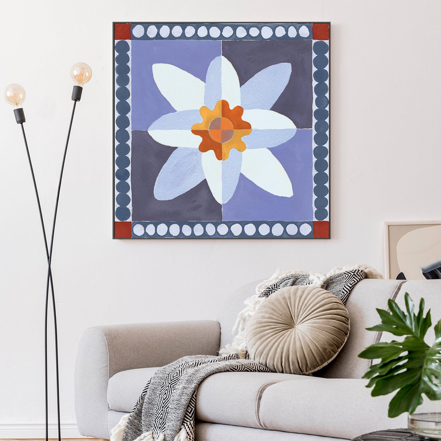 Daffodil Tile Blue