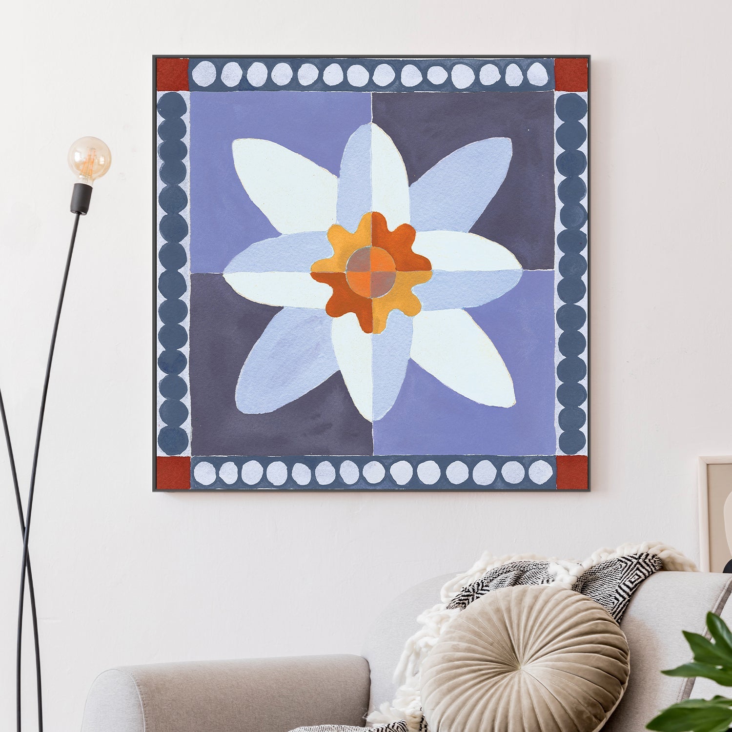 Daffodil Tile Blue