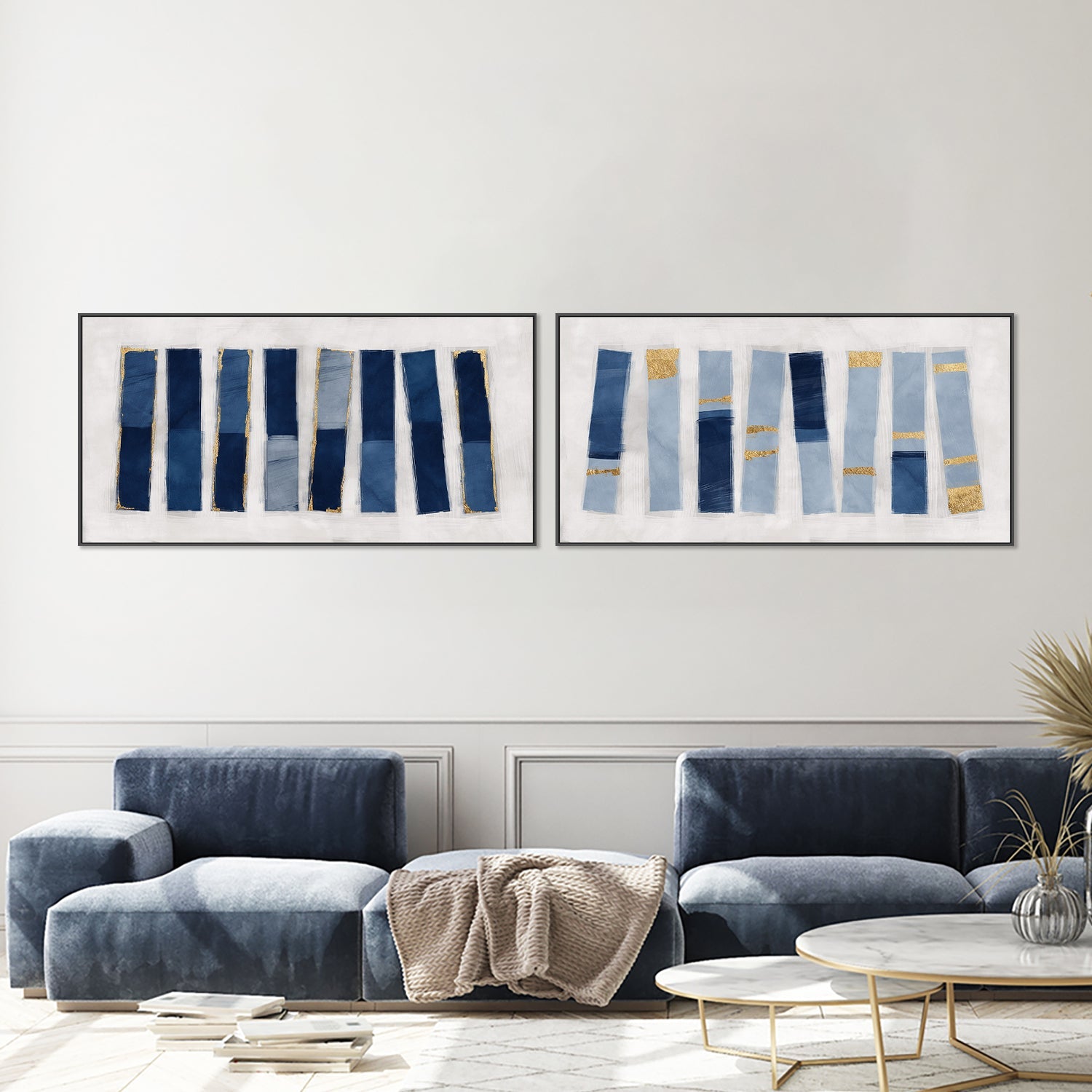 Lined Up, Style A & B, Set Of 2 , By Oliver Tabby
