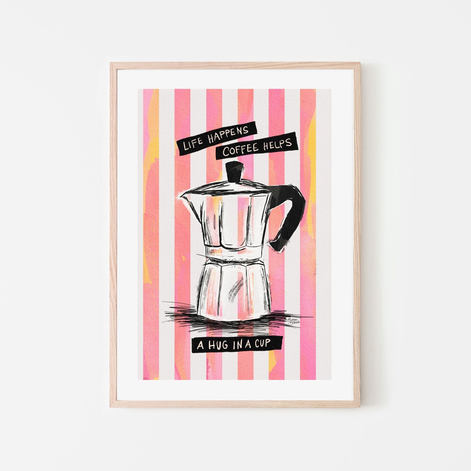 Mocca Coffee on Stripes