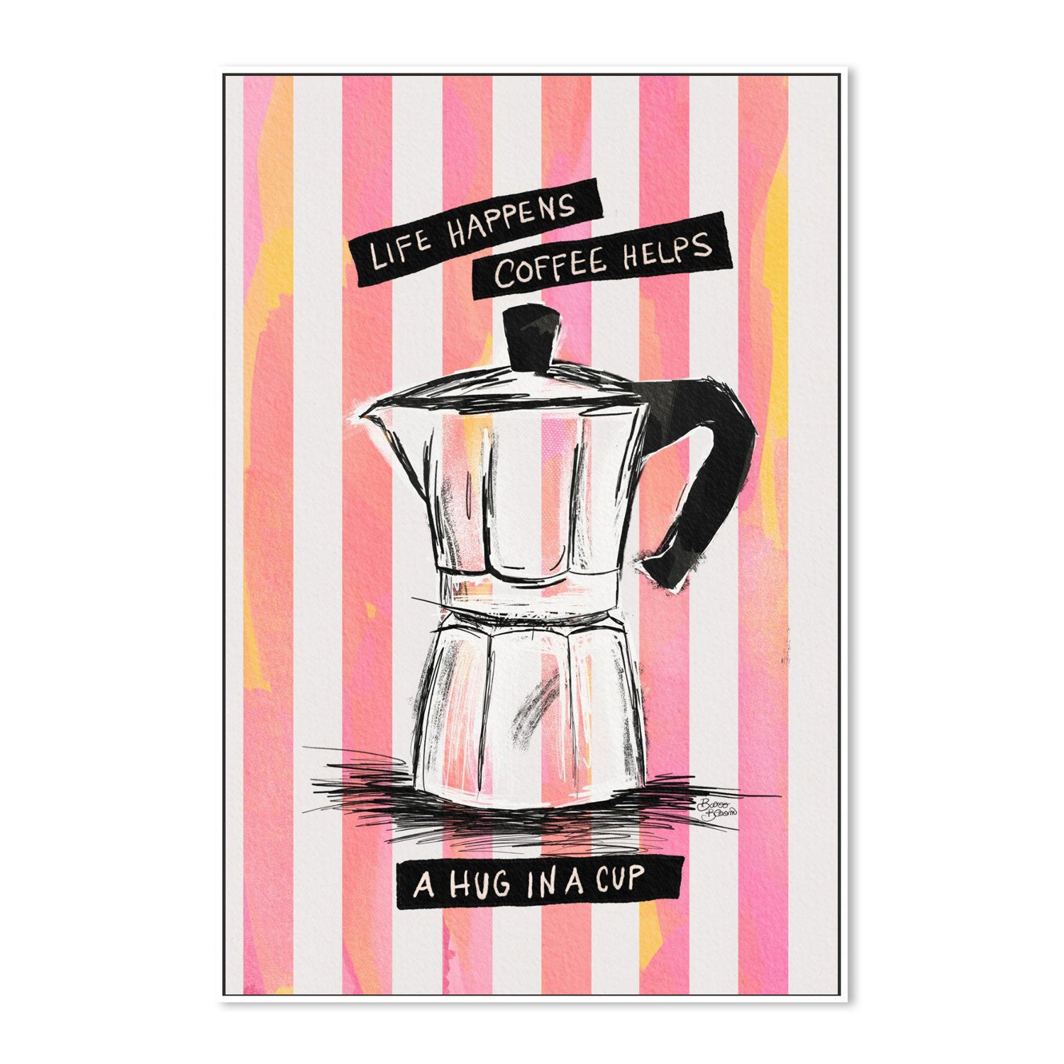 Mocca Coffee on Stripes