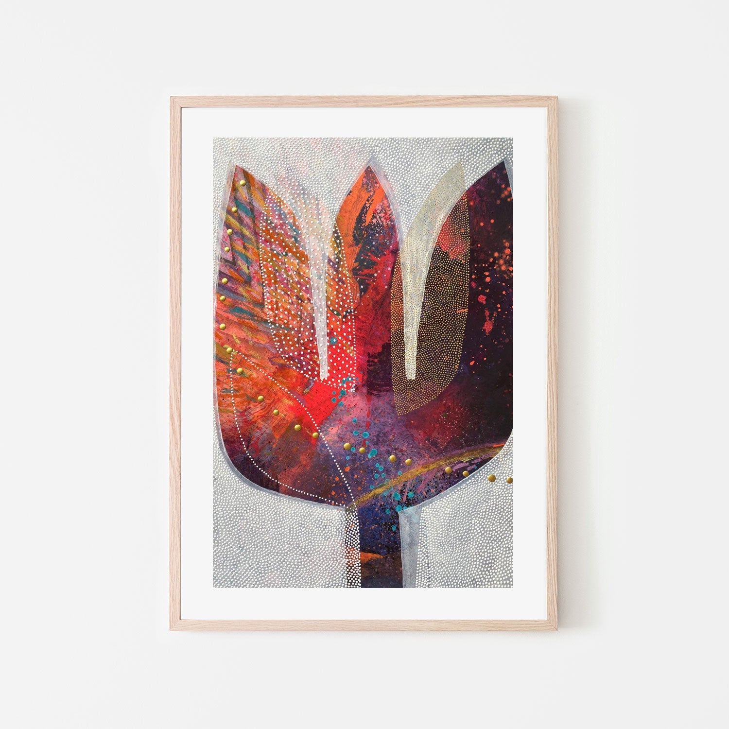 Red Abstract Tulip