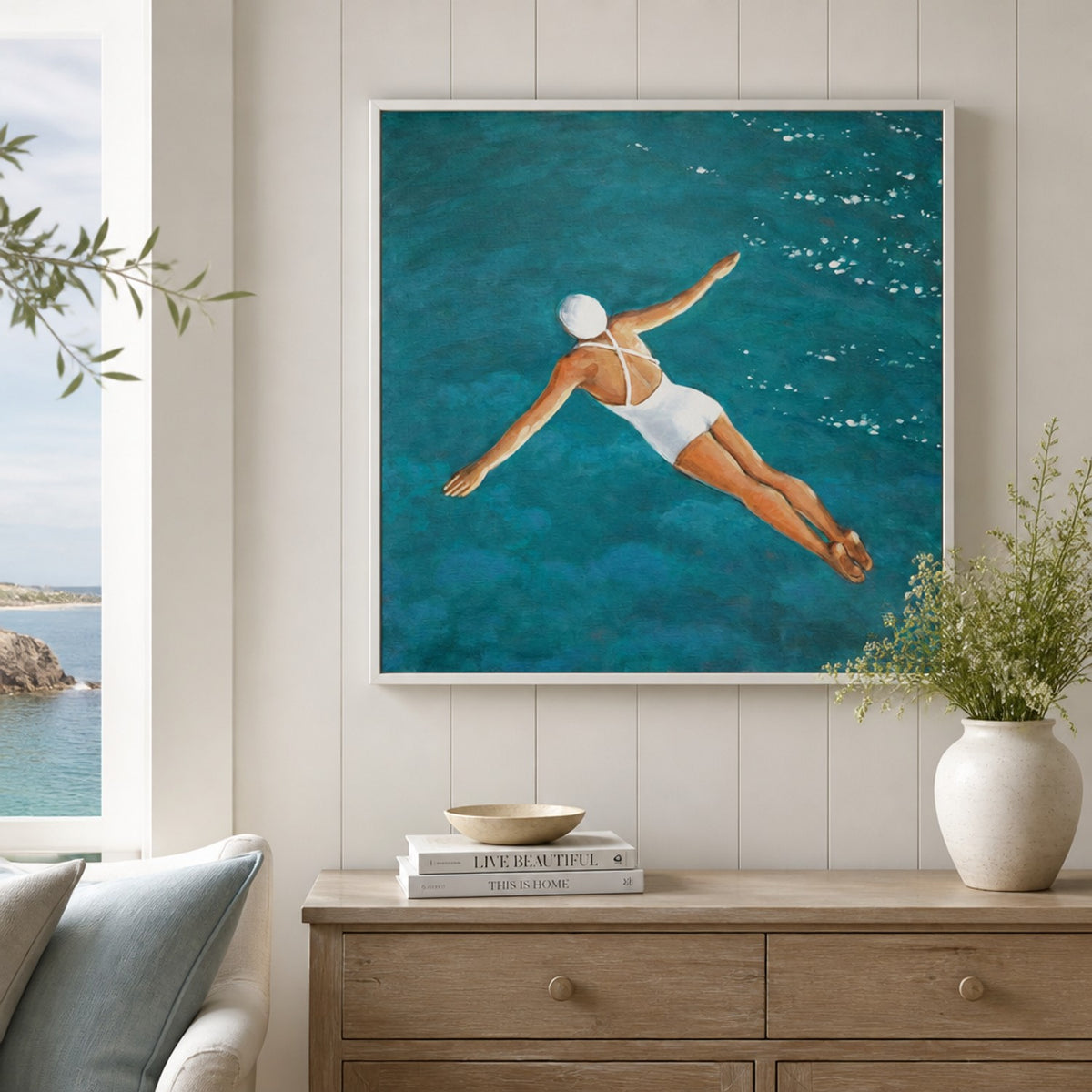 Diver above Water