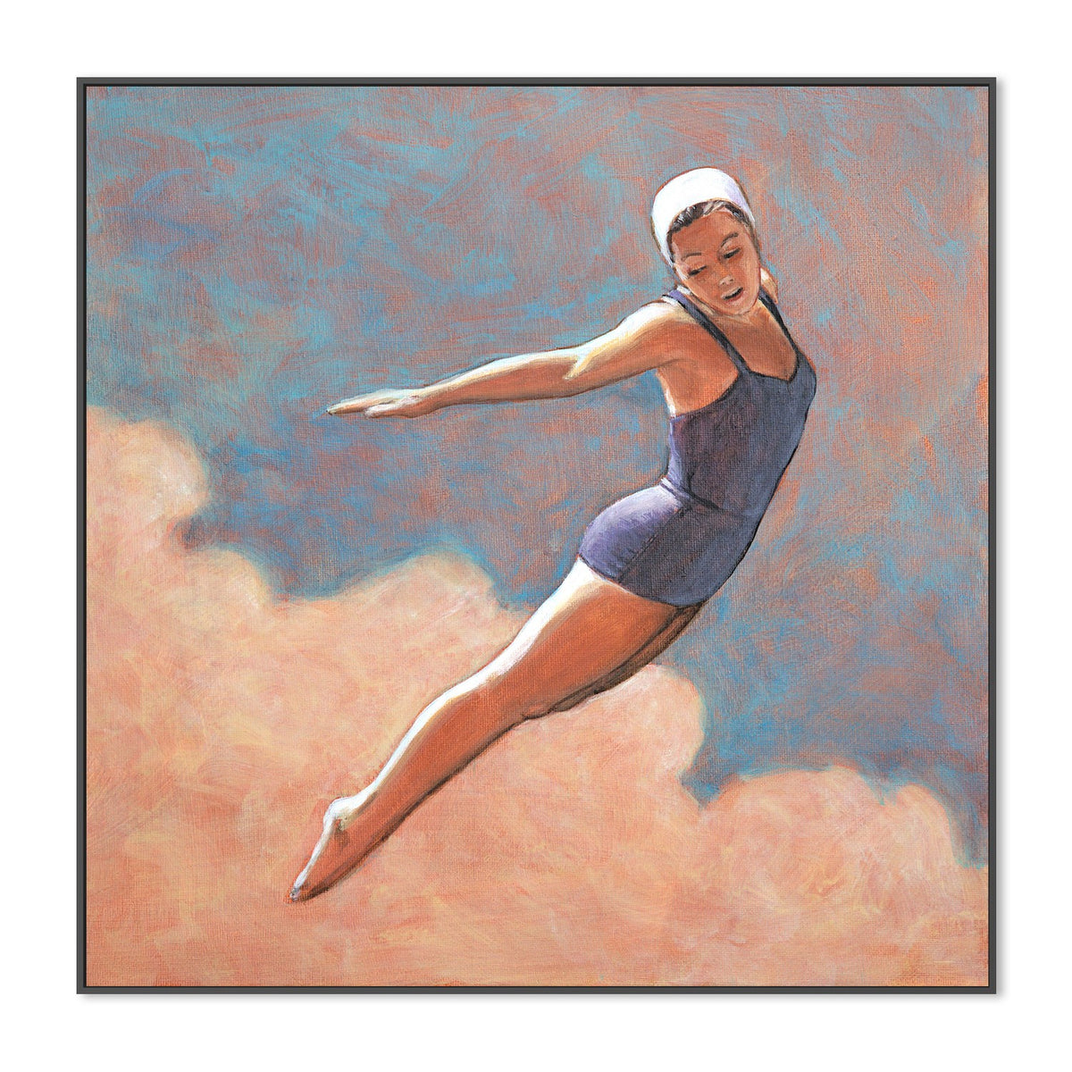 Diver in Soft Clouds