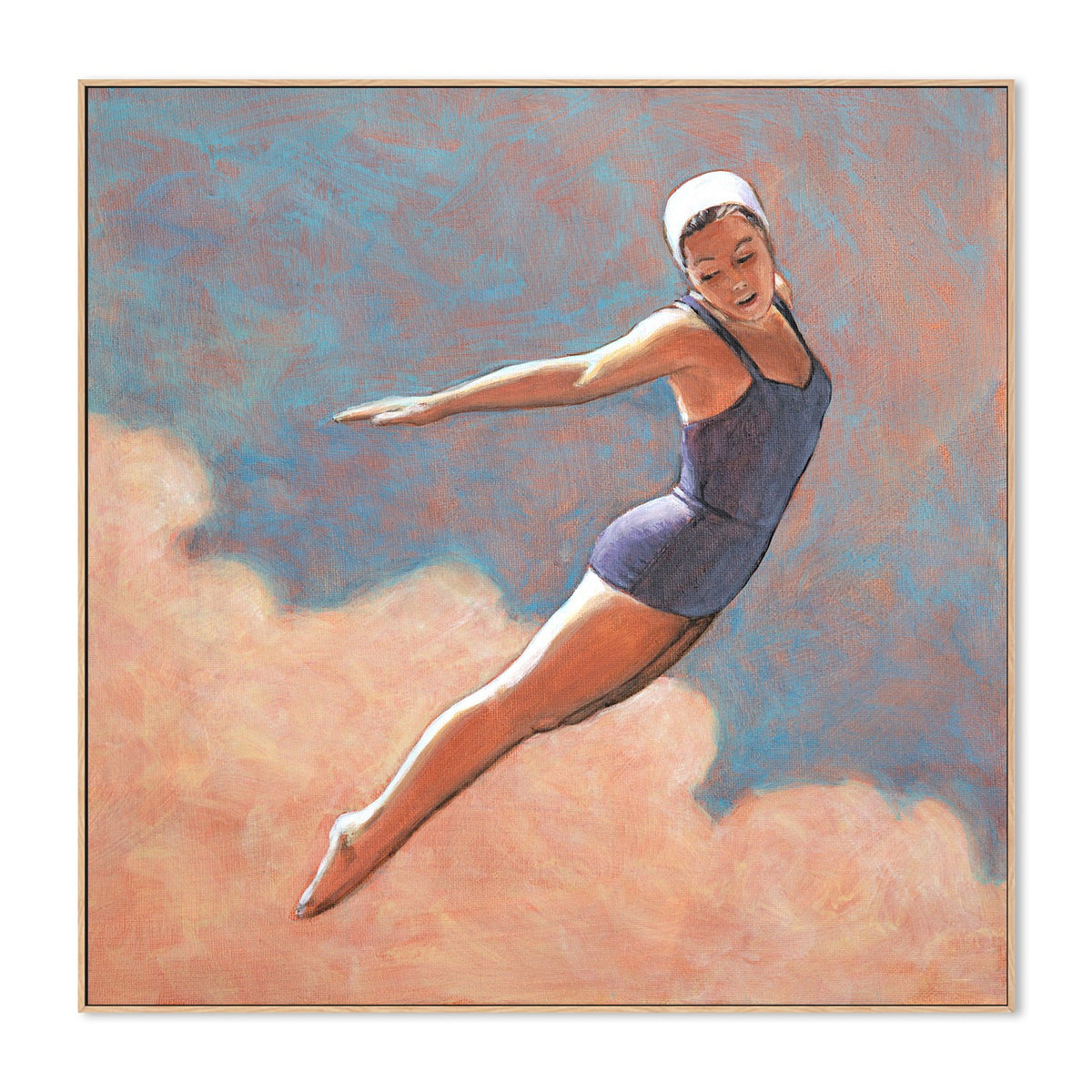 Diver in Soft Clouds