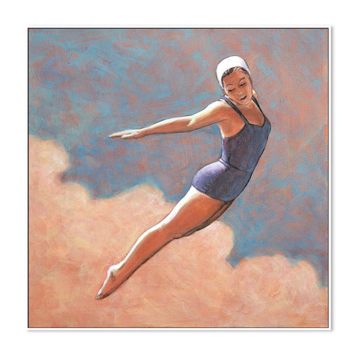 Diver in Soft Clouds