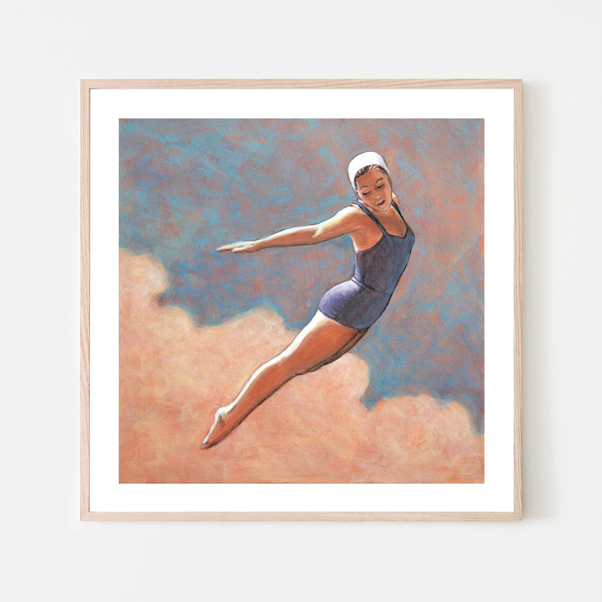 Diver in Soft Clouds