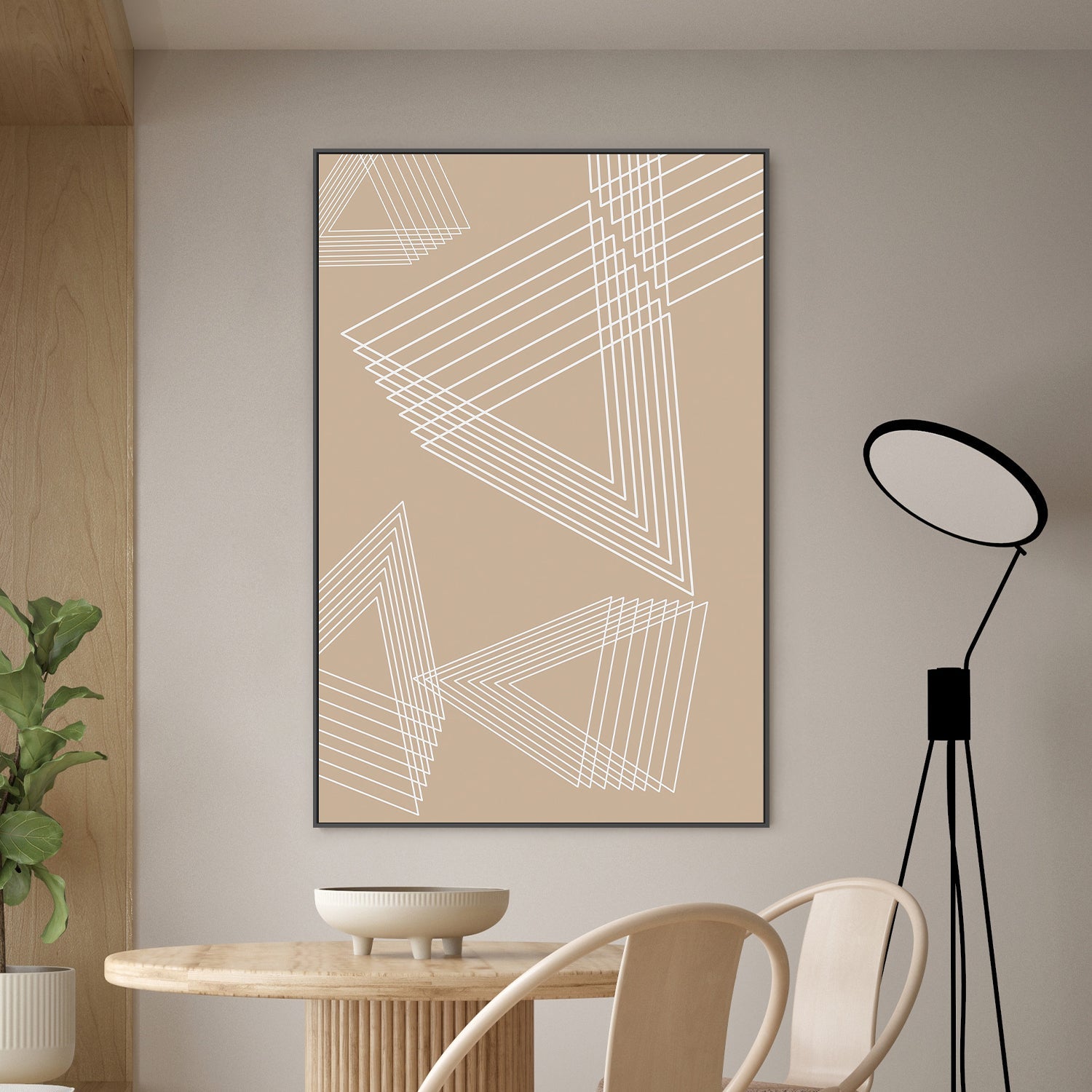 Beige Triangle Cluster , By JL Design