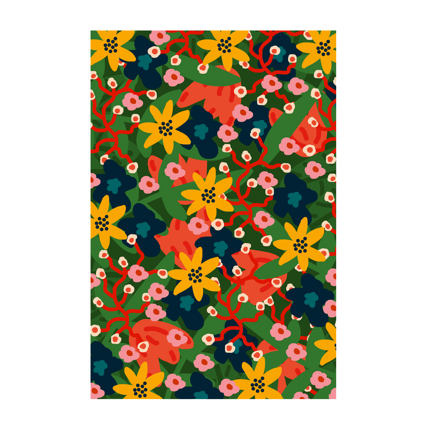 Vivid Petal Parade , By Rafaela Mascaro