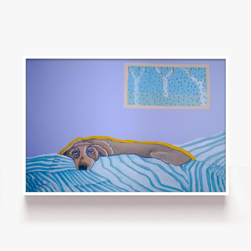 A Dog A Blanket And A Very Good Excuse-by-Sam Myers-wall-art-print-canvas-poster-framed-Gioia