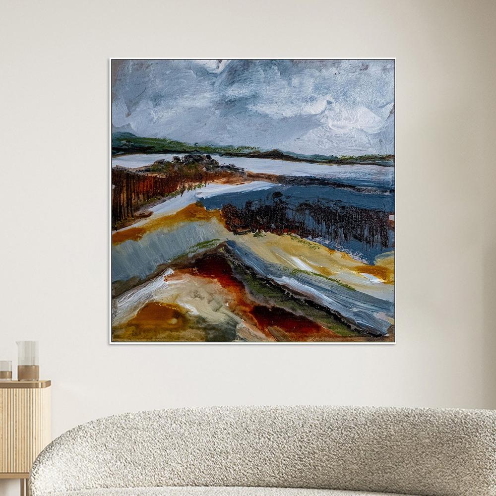 A frozen lake-by-Louise O'Hara-wall-art-print-canvas-poster-framed-Gioia