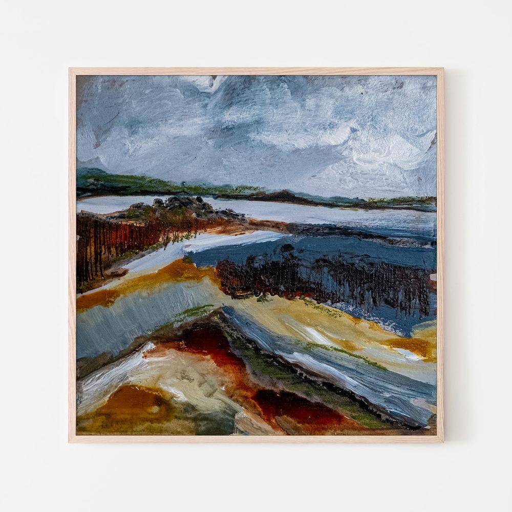 A frozen lake-by-Louise O'Hara-wall-art-print-canvas-poster-framed-Gioia