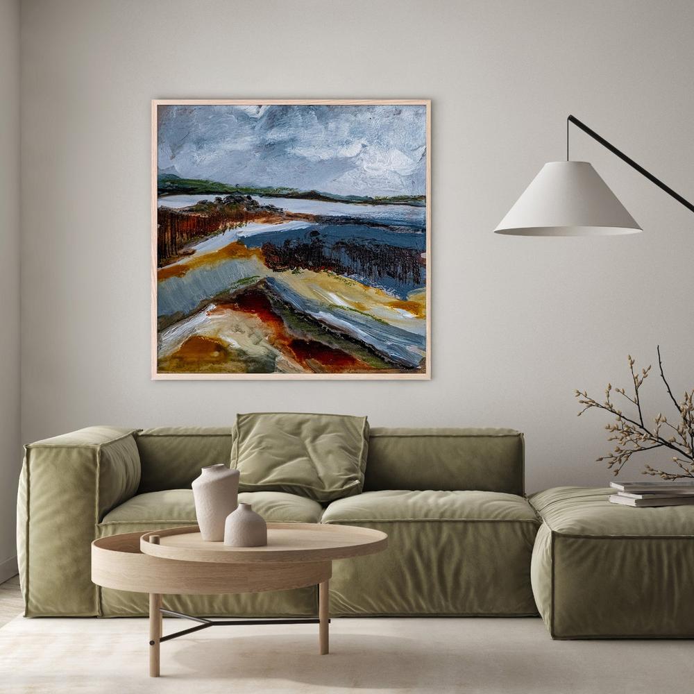A frozen lake-by-Louise O'Hara-wall-art-print-canvas-poster-framed-Gioia