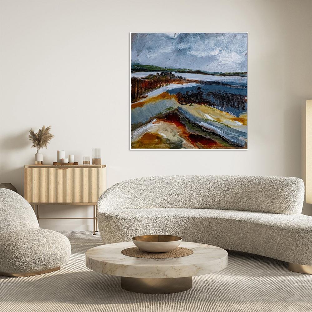 A frozen lake-by-Louise O'Hara-wall-art-print-canvas-poster-framed-Gioia