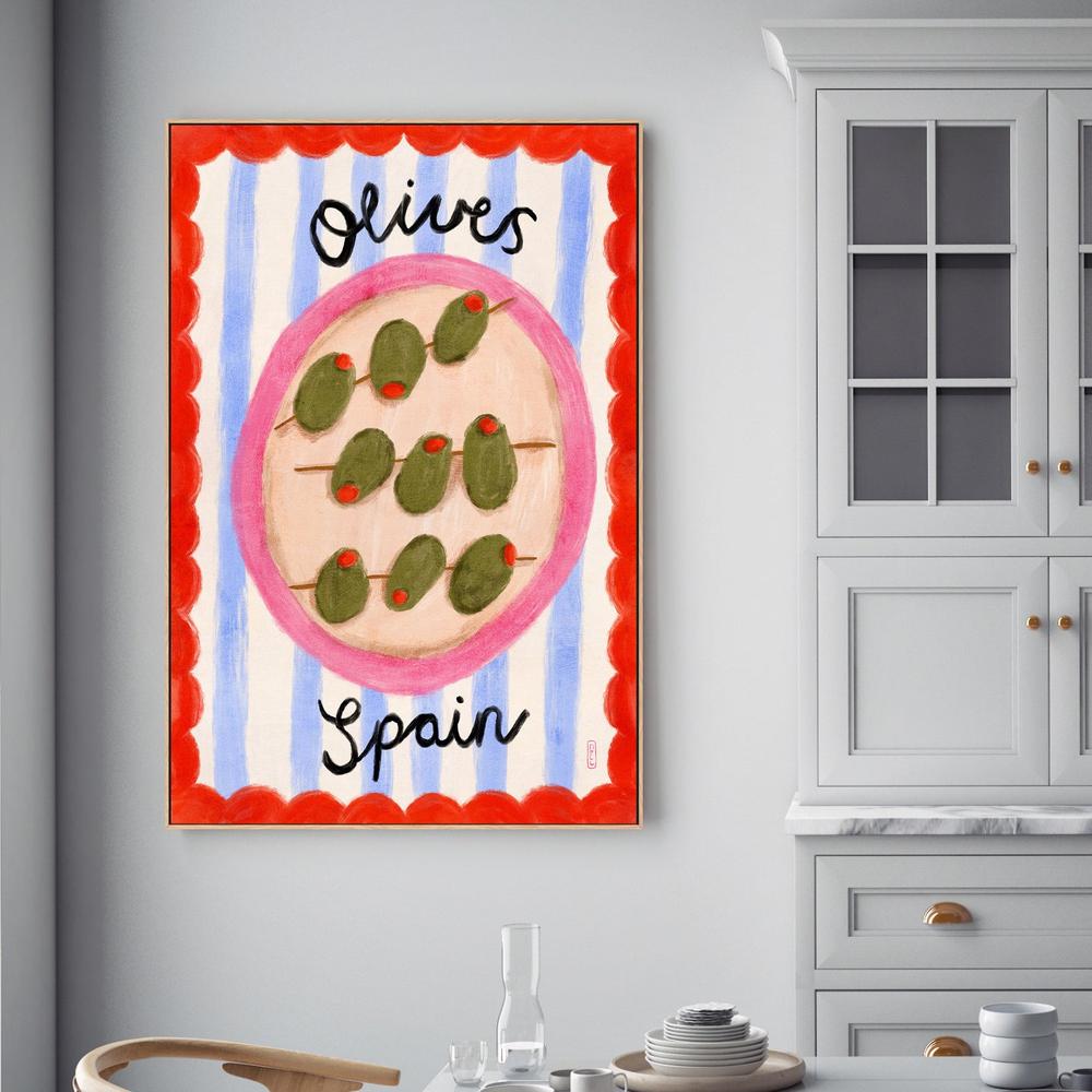 A Plate Of Olives, Style B-by-Lia Nell-wall-art-print-canvas-poster-framed-Gioia