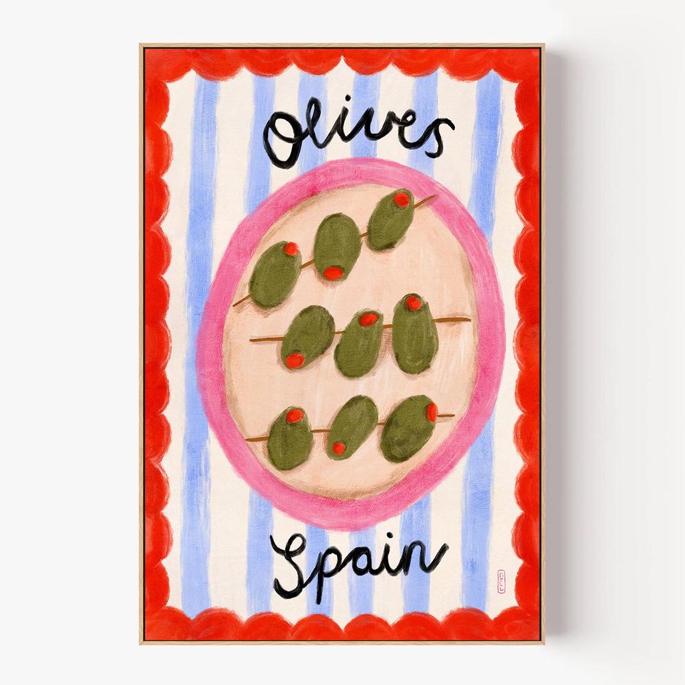 A Plate Of Olives, Style B-by-Lia Nell-wall-art-print-canvas-poster-framed-Gioia