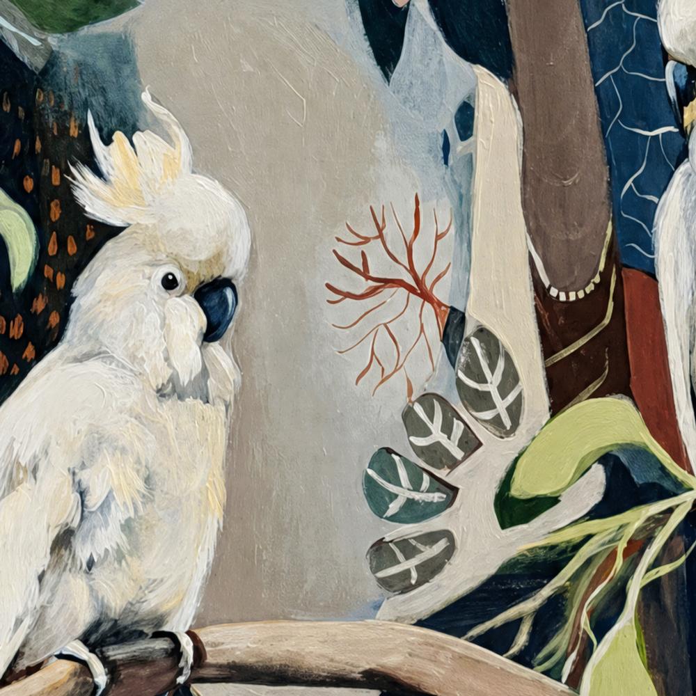 A Trio of Cockatoos-by-Susan Trudinger-wall-art-print-canvas-poster-framed-Gioia
